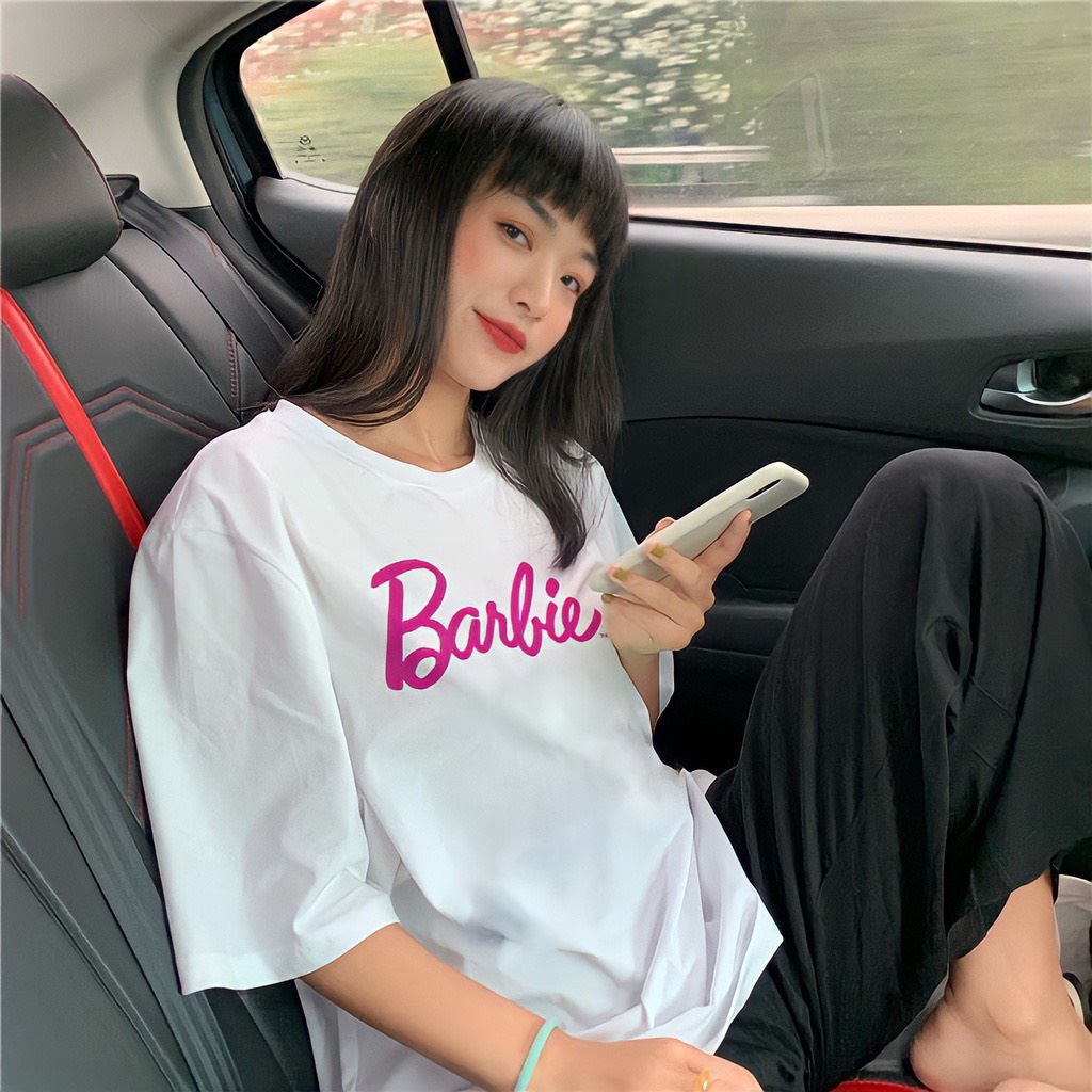 Áo Phông Nam Nữ In Chữ BABIE Cotton Cổ Tròn In Chữ BABIE