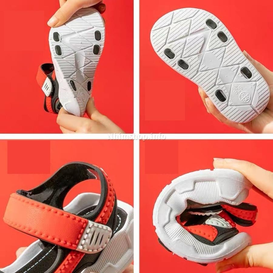 Sandal bé trai 1 - 5 tuổi quai hậu nhựa dẻo cao cấp êm nhẹ chống trơn trượt phong cách Hàn Quốc ST76