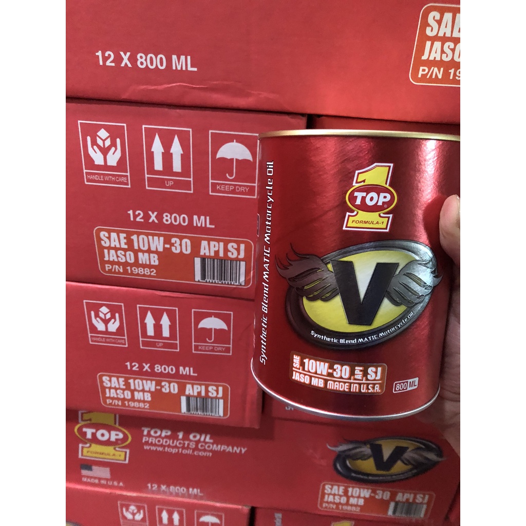 Nhớt nhập khẩu - Top 1 - SuperV 10w30 JASO MB,API SL 800mL - Nhớt dành cho xe ga