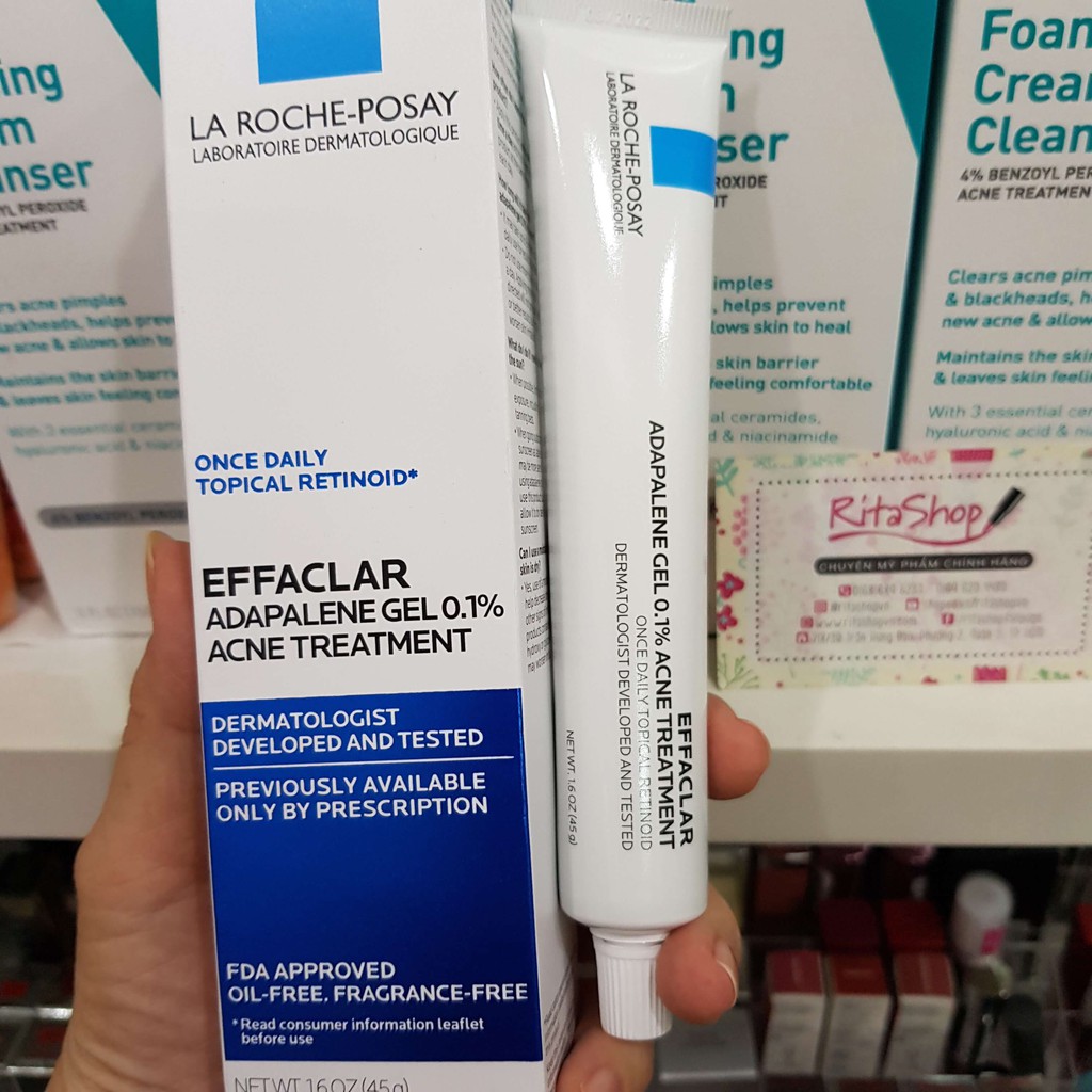 Gel ngăn ngừa mụn La Roche Posay Effaclar Adapalene 0.1% Acne Treatment