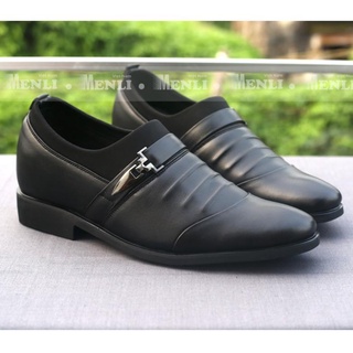 . giày da thật công sở, đế tăng chiều cao 6,5cm - gl99 tăng cao ;'