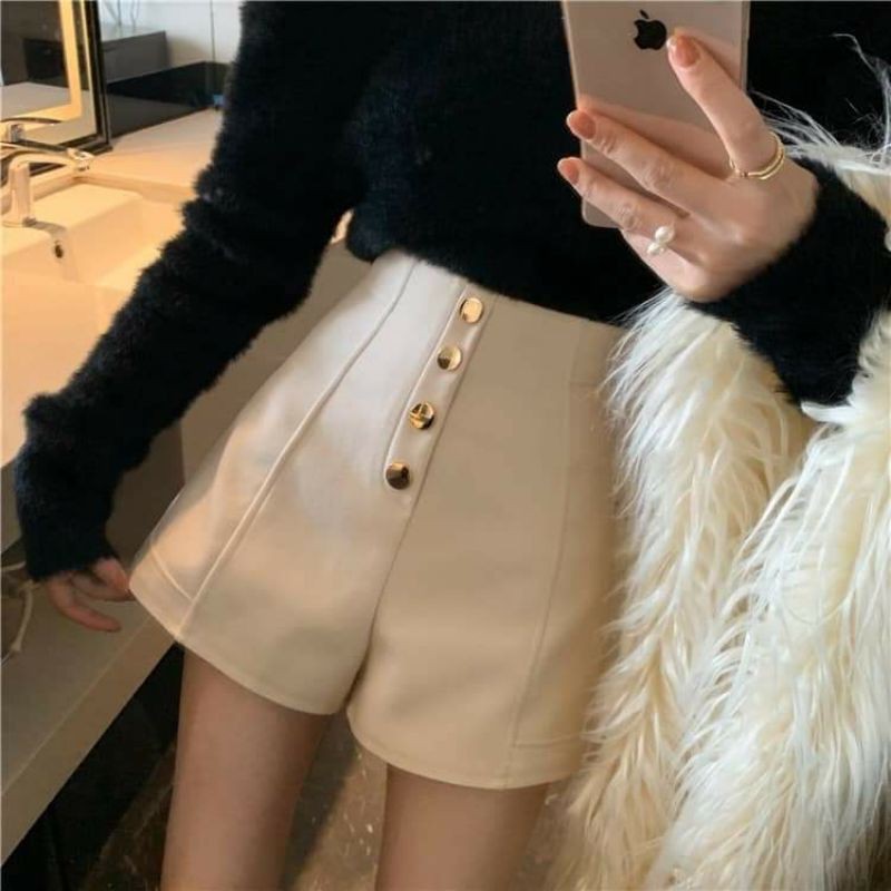 Quần short cạp cao 4 khuy 💥 SIÊU XINH 💥 quần đùi nữ tôn dáng hoàn hảo, dễ mix đồ | BigBuy360 - bigbuy360.vn