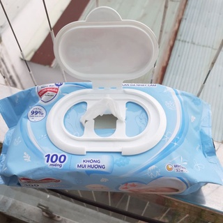 [mẫu mới] Khăn giấy ướt Bobby không mùi 100 miếng