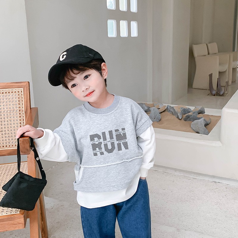 Áo sweater mix màu lạ mắt cho bé A828