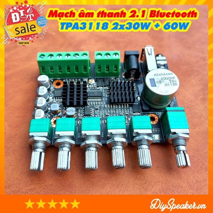 Mạch âm thanh 2.1 Bluetooth TPA3118 2x30W + 60W và Mạch XH-M145 IC Yamaha 2*12W