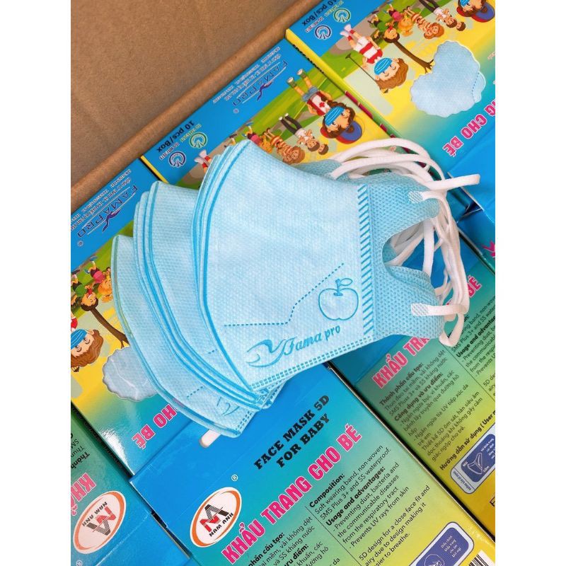 Hộp 10 cái khẩu trang em bé, trẻ em 5D Mask Kids (hàng Nam Anh Famapro ) | WebRaoVat - webraovat.net.vn