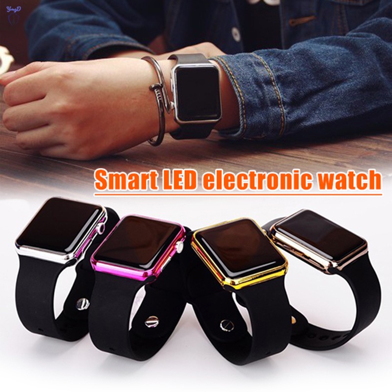 Đồng Hồ Điện Tử Thể Thao Thông Minh Có Đèn Led Dây Silicon Cho Nam Nữ