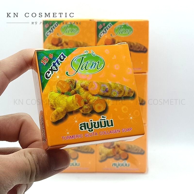 Combo 12 Bánh Xà Phòng Nghệ Jam Thái Lan Soap 65gr/ bánh 780gr/ Lốc 12 bánh xà bông