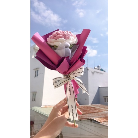 Bó hoa len handmade P4