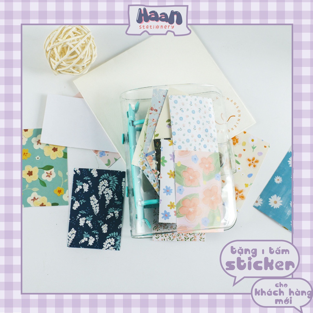 Set 30 miếng dán sticker 🌼🌻hoa nhí vintage dễ thương🌼🌻 trang trí sổ tay, planner, bullet journal