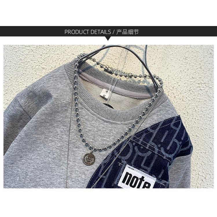 Bộ quần áo denim 2 món thời trang mùa thu cho bé trai