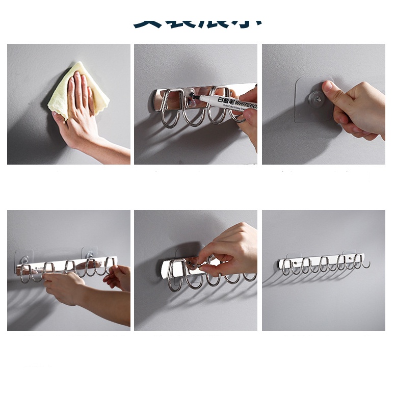 Giá treo quần áo Inox trong nhà tắm nhà bếp dán tường gạch men siêu chắc Beecook