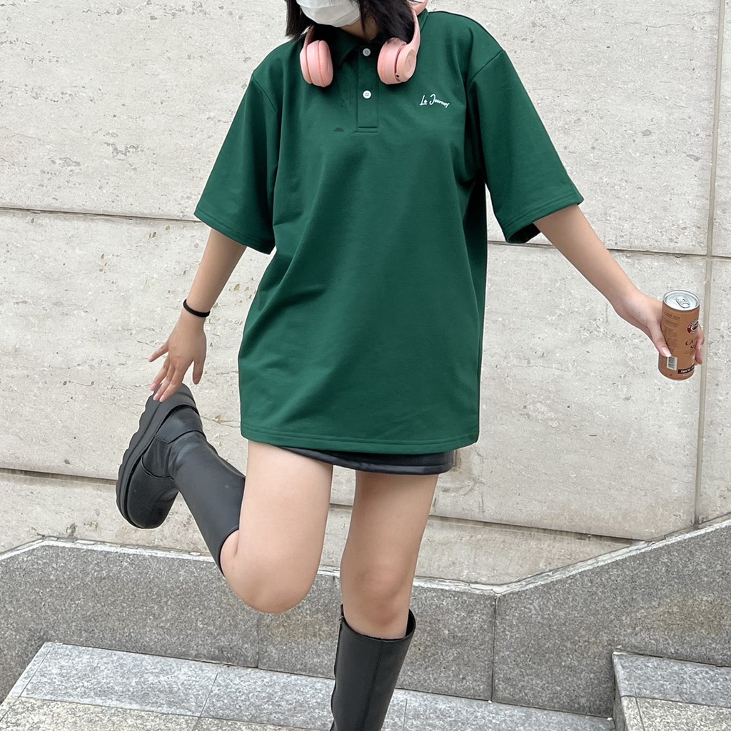Áo Thun POLO CON BÒ CHỈ NỔI Nam Nữ và Ulzzang Unisex 1hitshop