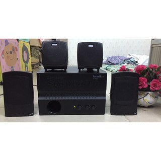 Dàn loa Soundmax 4.1 màu đen còn mới hình thật