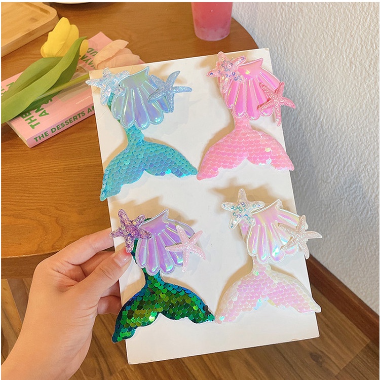 Kẹp Tóc Hình Đuôi Nàng Tiên Cá Dễ Thương Dành Cho Bé Gái