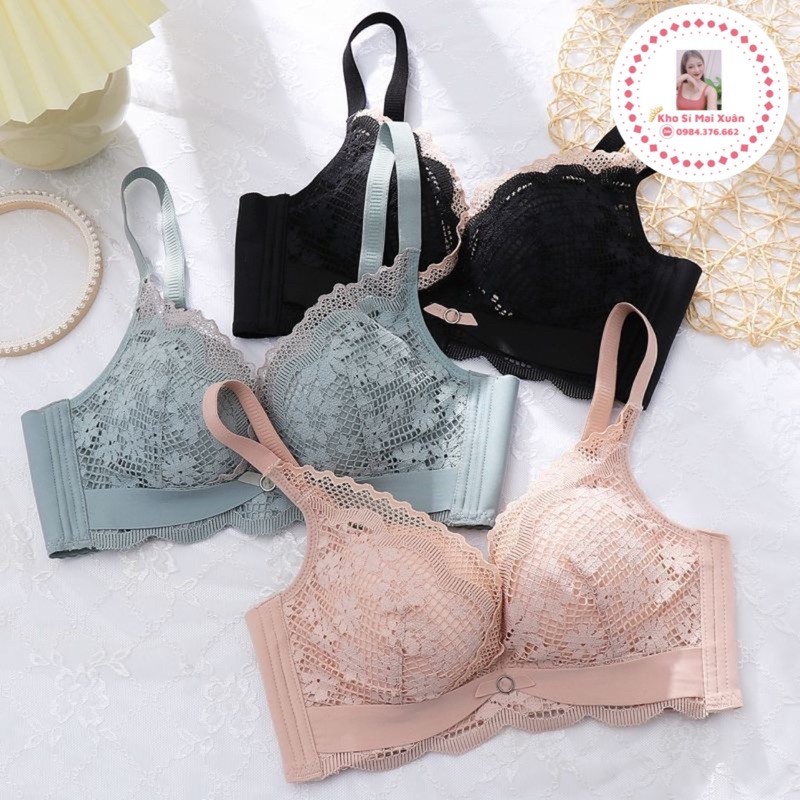 Bộ lót ren cao cấp không gọng-Nâng ngực đỉnh cao đệm hơi 3cm | BigBuy360 - bigbuy360.vn