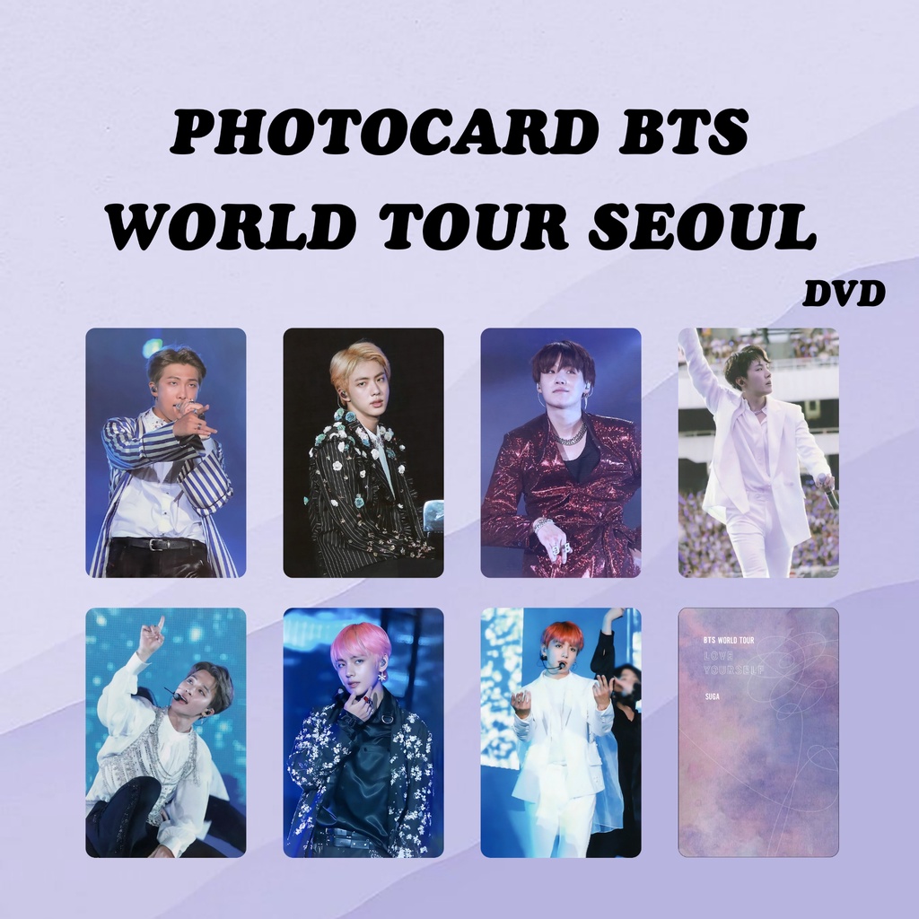 [ PHOTOCARD ] Thẻ Card Bo Góc Thành Viên BTS - WORLD TOUR SEOUL DVD - Giấy C300 Cứng Cáp - Cán Sần Xịn [FANMADE]