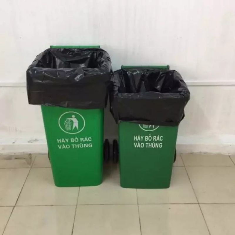 Cuộn túi rác  size trung 53*63, size đại 65*85  , túi 5kg, 15kg có quai hàng PE dai, bóng, đẹp