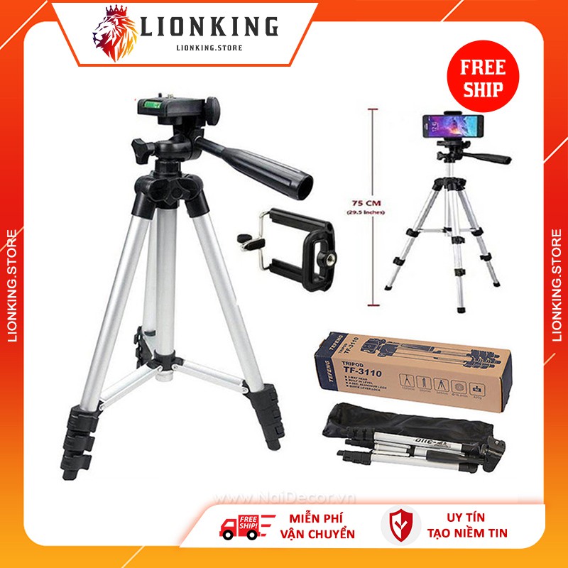 Giá đỡ điện thoại Tripod -kèm kẹp điện thoại 3 chân-điều khiển remote tương thích với nhiều dòng máy