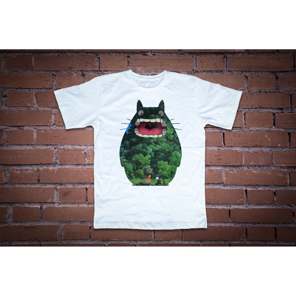 Áo thun in thần rừng totoro biểu tượng rừng xanh