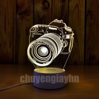 Đèn ngủ 3d MÁY ẢNH, đèn trang trí, quà tặng sinh nhật, quà tặng tình yêu