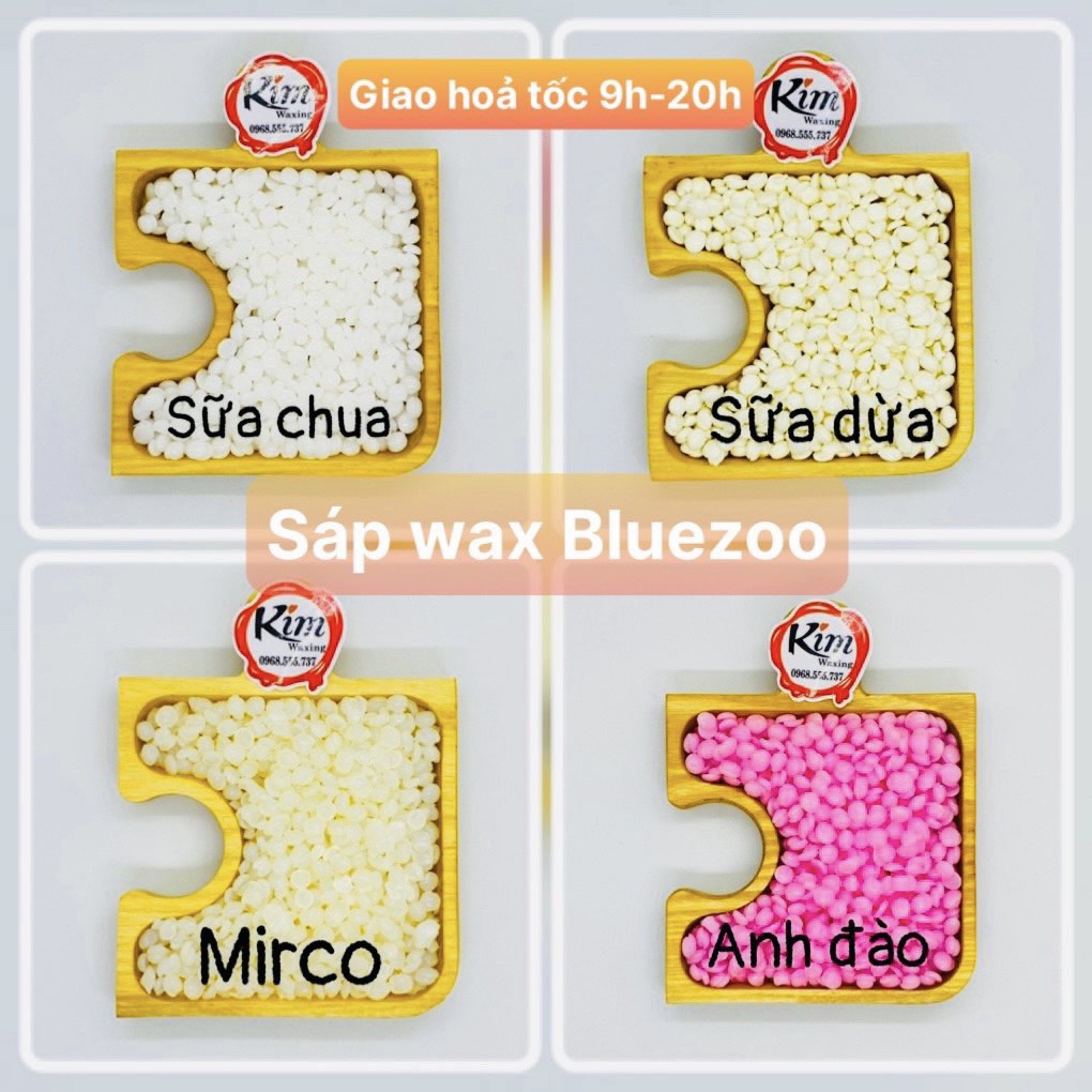 Sáp wax lông Hard wax beans Bluezoo Premier Ánh tím chính hãng siêu bám lông