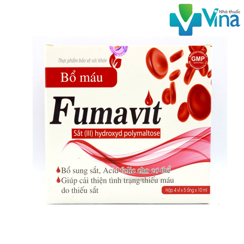 Fumavit- Bổ sung Sắt, Acid Folic - 4 vỉ x 5 ống 10ml | Thế Giới Skin Care