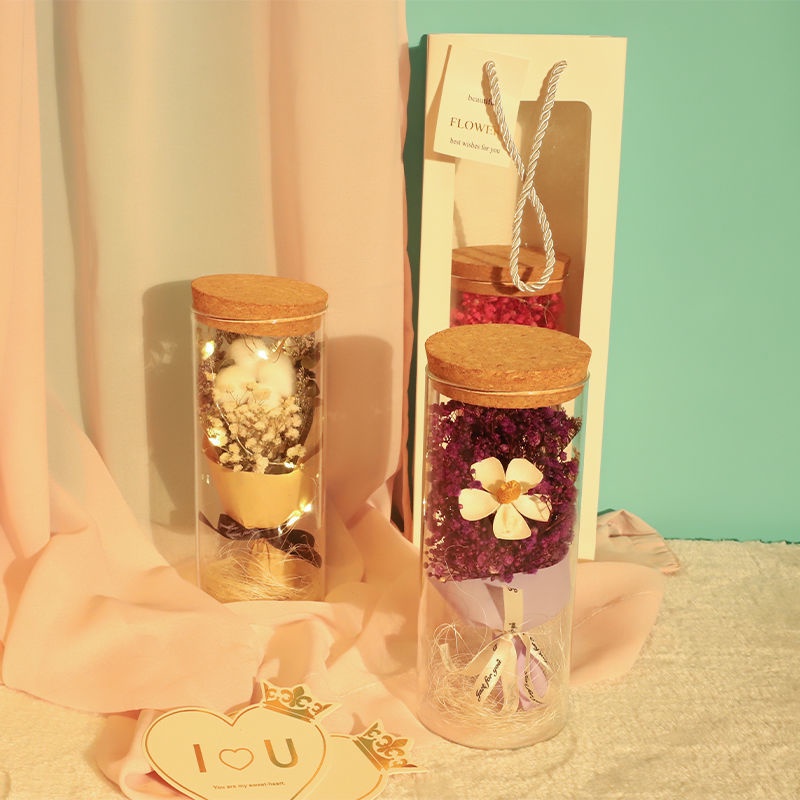 Yongsheng Lọ Thủy Tinh Cắm Hoa Khô Đựng Hoa Khô Làm Quà Tặng Sinh Nhật Sáng Tạo Cho Nữ Pum11.26
