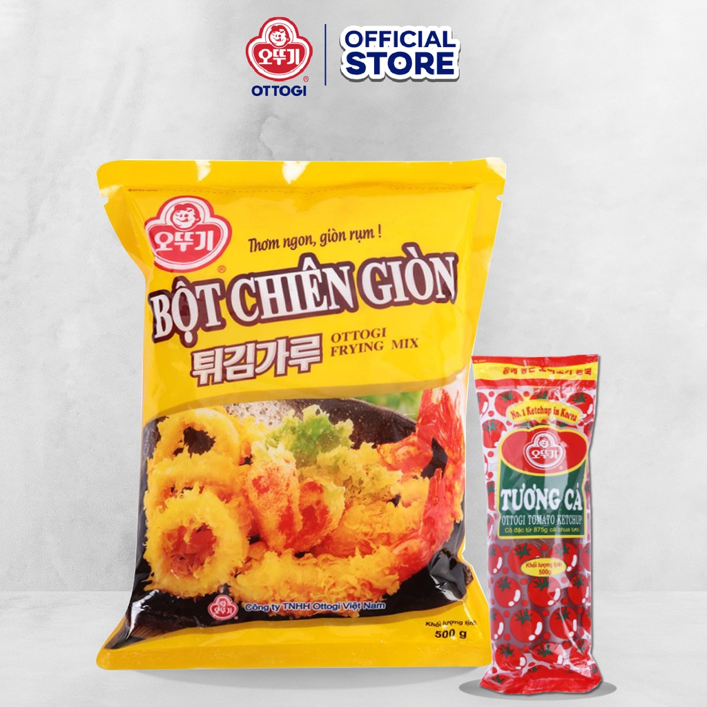 Combo Bột Chiên Giòn 500g và Tương Cà Ottogi 500g