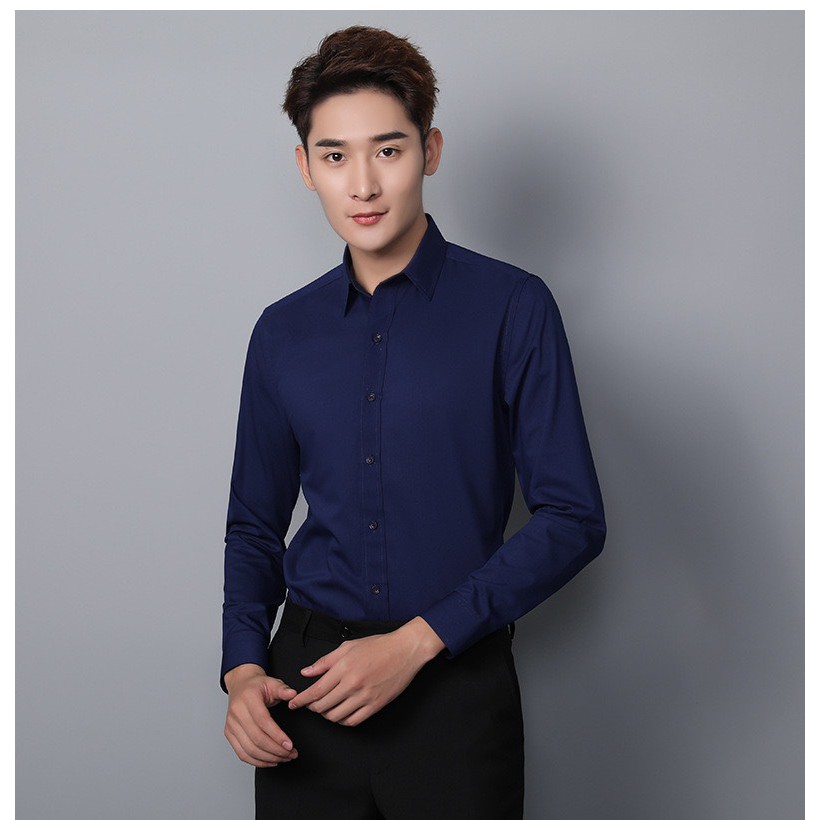 Áo sơ mi đen, dài tay hàn quốc, dáng công sở, màu đen trắng chất đẹp HIMRY STORE | BigBuy360 - bigbuy360.vn