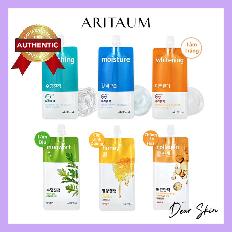 Fresh Power Essence Pouch Pack Mặt Nạ Ngủ Cấp Ẩm Và Giữ Ẩm Cho Làn Da Aritaum 10ml