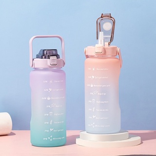 【Big discounts】Cute 2L Water Bottle With Water Timer Indicator【COD】
