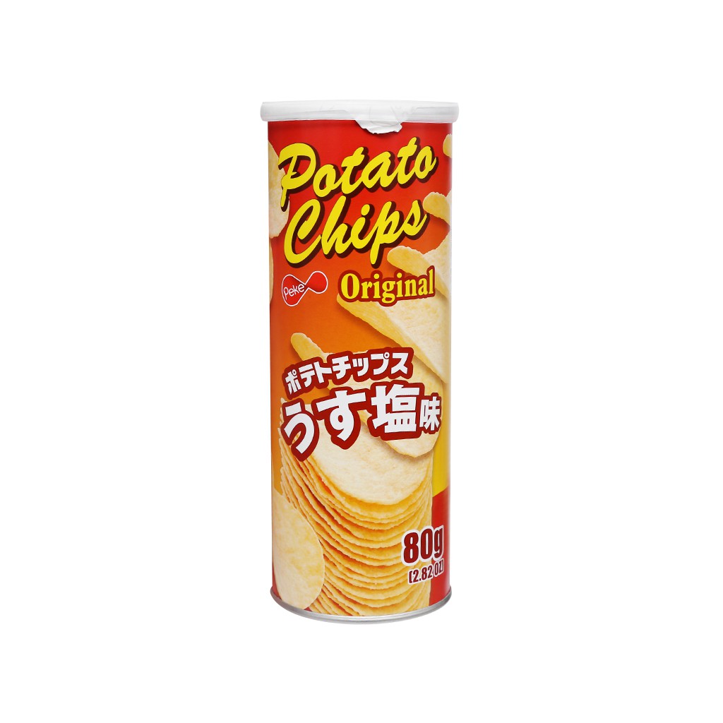 Snack khoai tây vị truyền thống Peke Potato Chips lon 80g