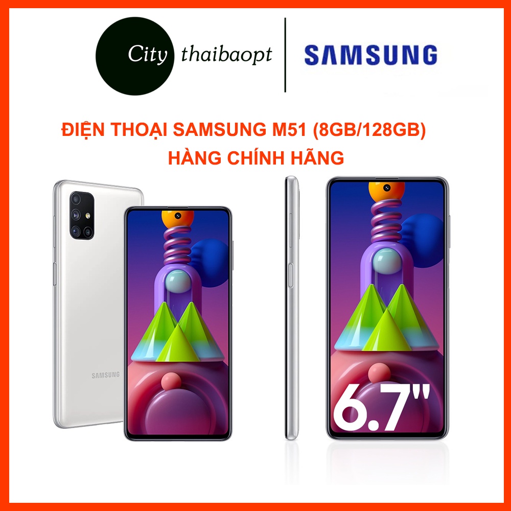 Điện thoại Samsung Galaxy M51 Snapdragon 730, pin 7000 mAh - Hàng chính hãng