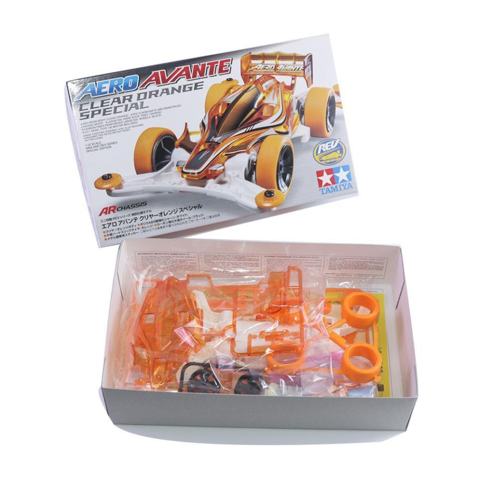 Ô Tô Đồ Chơi Trẻ Em Thông Minh - Xe Đồ Chơi Lắp Ráp Cho Bé 6 Tuổi Aero Avante Orange Tamiya 4WD - Nhựa ABS Cao Cấp