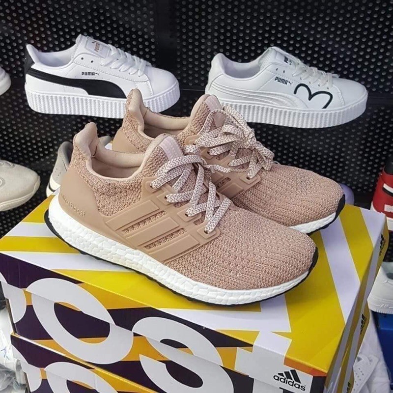 [sneaker_4m] Giày Ultra boost đen xám hồng trắng ( full box)