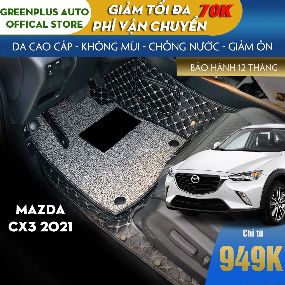 Thảm lót sàn ô tô 5D 6D Mazda CX3 2021 chống nước, không mùi, phủ kín 90% sàn xe