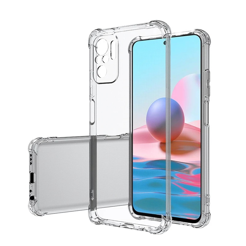 Ốp điện thoại tpu mềm màu trong suốt cho Xiaomi Redmi Note 10 Pro 10s 5g