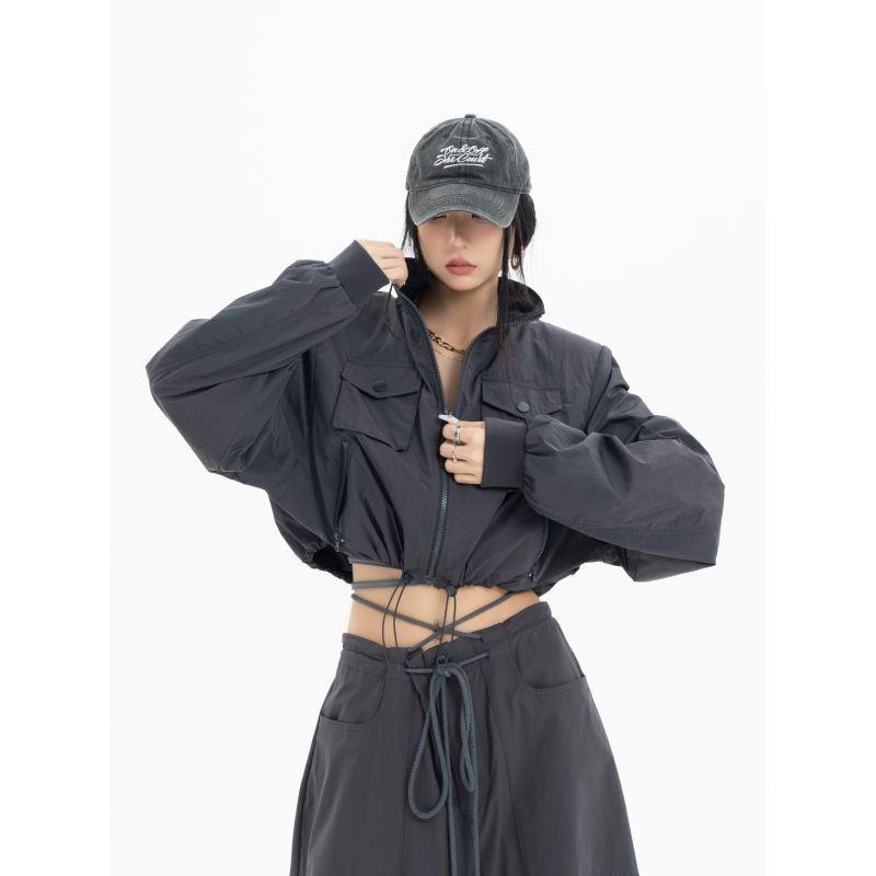 Áo Khoác Phong Cách Đường Phố Cá Tính Hợp Thời Trang Mùa Thu Phong Cách Phương Tây Mới Cho Nữ