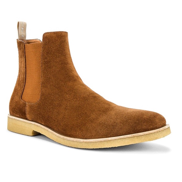 Giày Chelsea boots thời trang nam tăng 3.5cm chiều cao chất liệu da lộn màu nâu đế crepe | BigBuy360 - bigbuy360.vn