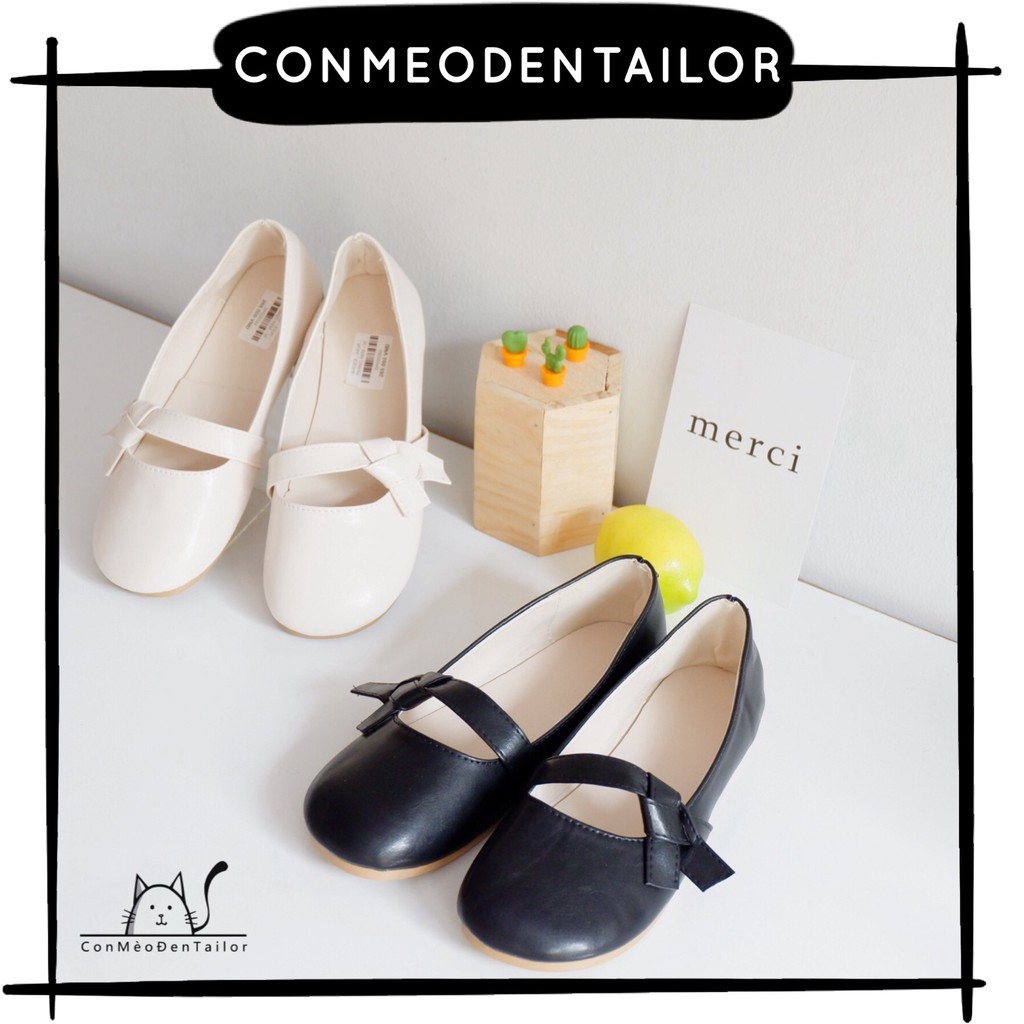 CONMEODENTAILOR Giày búp bê mũi tròn JULIA - BẢO HÀNH 1 THÁNG