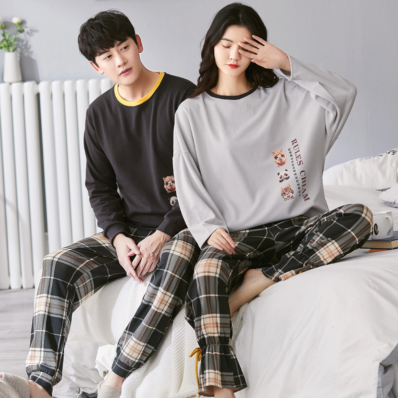 áo nữ đồ bộ pyjama pijama Set Đồ Ngủ Bằng Lụa Satin Phong Cách Hàn Quốc Quyến Rũ Dành Cho Nữ Đồ ngủ đôi đồ mặc nhà thu đông lụa cặp đôi cao cấp nam