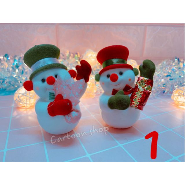 Người tuyết mút xốp có dây treo trang trí cây thông noel 10*5 (cm)