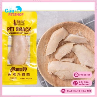Ức gà hấp ăn liền cho chó mèo PET SNACK gói 40g