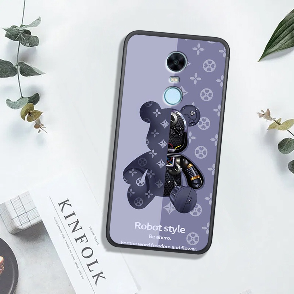 [HOT]ỐP  XIAOMI REDMI NOTE 3 - REDMI 5 - REDMI 5 PLUS  , In Hình Gấu Robot họa tiết L-V màu sắc cực đẹp.