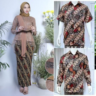 Áo sơ mi vải tuyn phong cách Javanese cho cặp đôi