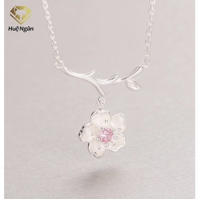 Dây chuyền bạc 925 Huệ Ngân - Hoa anh đào PP1622