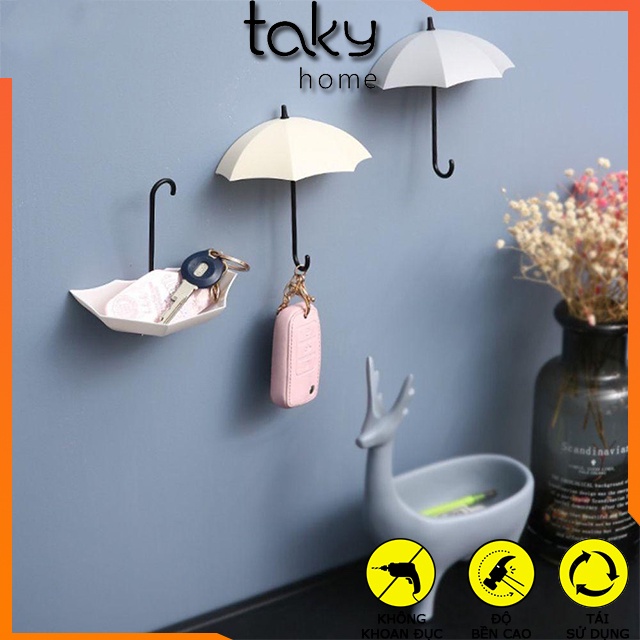 Móc Hình Chiếc Ô Dễ Thương Treo Tường, Móc Dính Tường, Trang Trí Kiểu Dáng Lạ Mắt, Lắp Dễ Dàng. TakyHome 2250