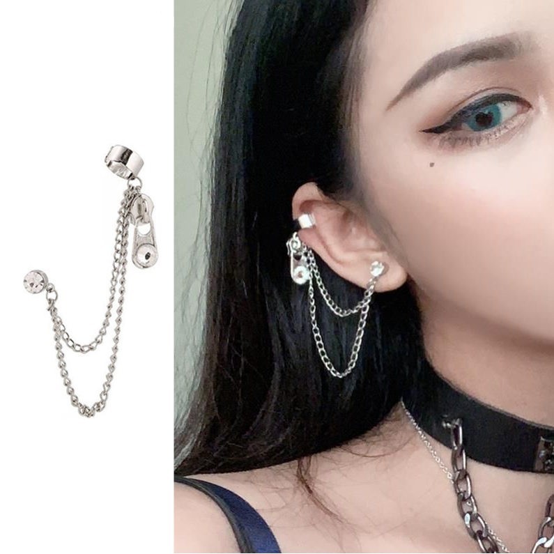 Khuyên Vành Tai Phối Dây Xích Cá Tính Dành Cho Nữ B835