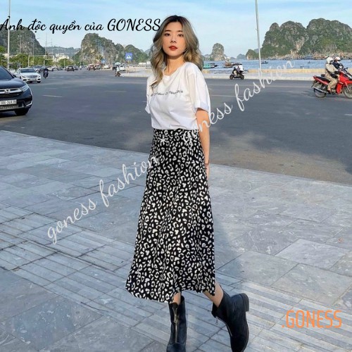 Chân váy dài lưng cao hoạ tiết da báo thời trang cho nữ GNSJB509 | BigBuy360 - bigbuy360.vn